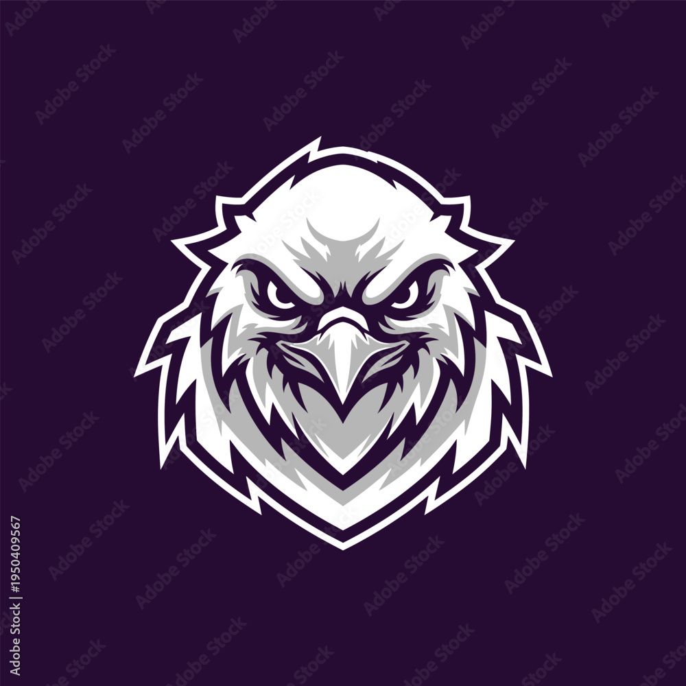 Obraz premium Eagle Head Logo Illustration Closeup.