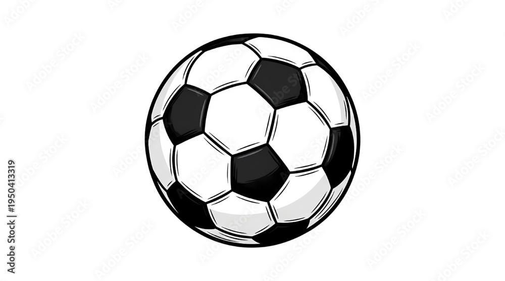Fototapeta premium Classic Soccer Football Ball Sports Equipment Isolated Vector Illustration