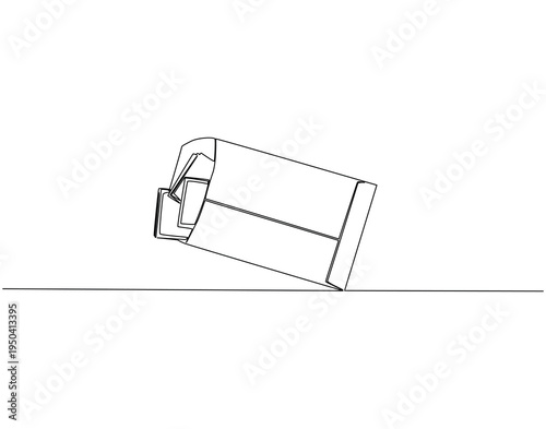 Continuous one line drawing of envelope filled with money. One line drawing illustration of envelope money. Salary, bonus, business and finance concept single line. Editable outline