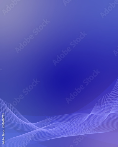 青グラデーションのウェーブ背景 透明感のあるビジネス向け 4:5 縦型
