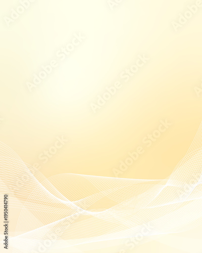 淡いベージュグラデーションのウェーブ背景 透明感のあるビジネス向け 4:5 縦型
