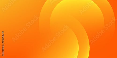 Minimal geometric background. Orange elements with fluid gradient. Dynamic shapes composition. Eps10 vector
