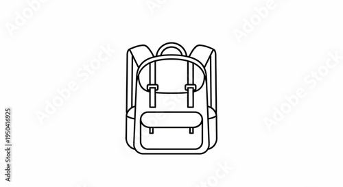Detailed illustration of a backpack.