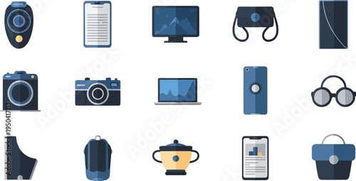 Collection of modern electronic gadgets and accessories