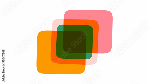Set of colorful geometric squares vector