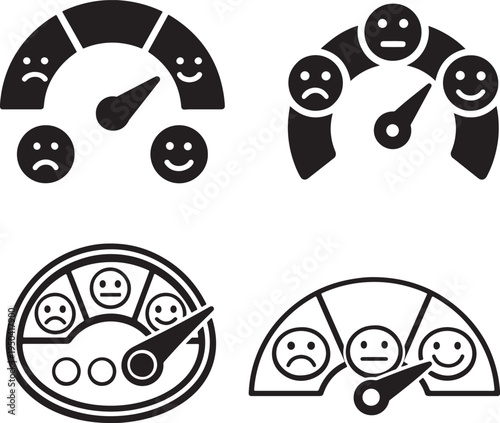 Approval meter pointing to happy area reflecting high satisfaction and positive response