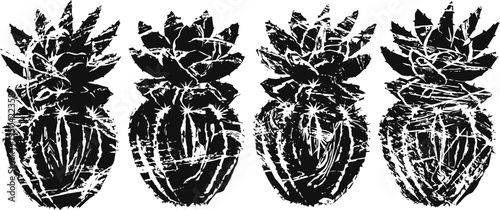 hand drawn heart illustrations set showing detailed anatomical heart variations in black and white