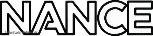 Bold, outlined letters spelling "NANCE" in a modern font