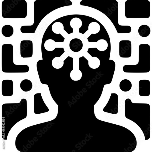 Human Mind Map: A visual representation of the intricate network of thoughts and connections within the human mind. An abstraction that showcases the power of the human brain.