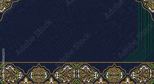 Happy father's day celebration background with elegant gold decorations and dark blue theme