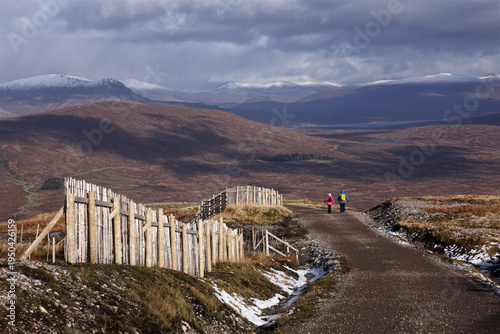 Glencoe Mountain resort view of two people walking