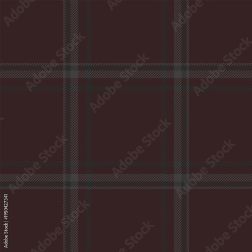 Tweed vector plaid pattern, improvement fabric seamless textile. Decoration background texture tartan check in grey and dark colors.