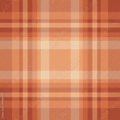 Chinese new year tartan check texture, aged vector textile pattern. Panjabi background seamless plaid fabric in orange and red colors.