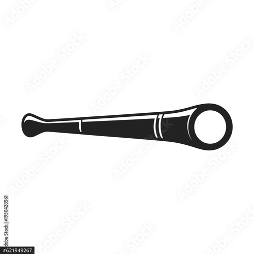 A vintage spyglass illustration in a simple black and white style