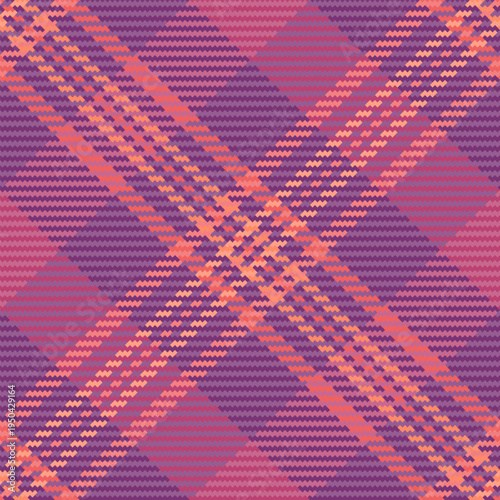 Idea tartan pattern vector, independence day check plaid seamless. Patterned texture textile fabric background in magenta and pink colors.