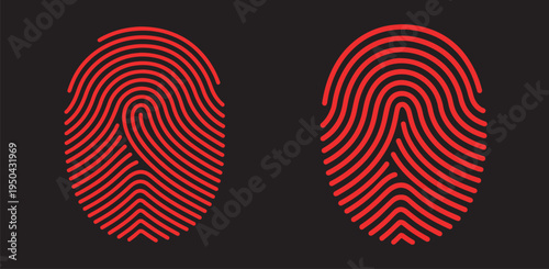 Red Fingerprint Identity Pattern Biometric Background