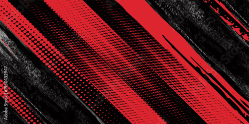 Black and red abstract grunge background with halftone style. grunge texture background.  football, basketball, baseball, tennis, rugby, bicycling design simple abstract modern. eps 10