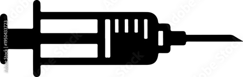 Syringe silhouette vector illustration