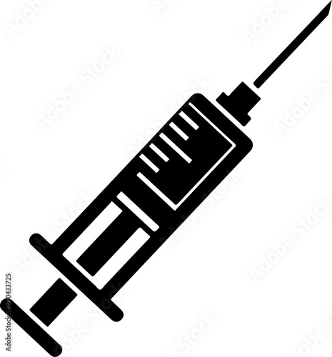 Syringe silhouette vector illustration