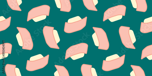 sushi seamless pattern. nigiri sushi seamless pattern. nigiri sushi seamless pattern background vector illustration