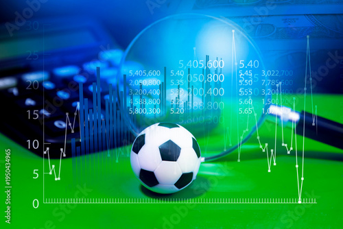 business in football club and soccer team manager, online sport betting concept