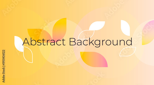 Minimalistic abstract pink and yellow background. Vector template for social media covers, websites, presentations, and marketing materials