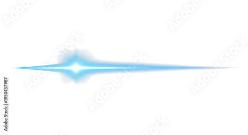 Light blue starburst effect shines brightly on white background