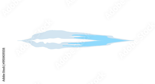 Illustration of blue lips on white background