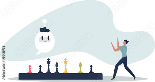 Artificial intelligence or AI usage for intellect games.person's life situation and his activities.