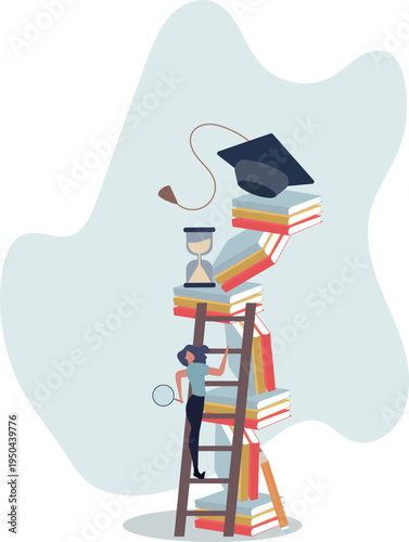 Growth education and development from book reading .Professional career boost and ambitions from horizon expanding studies.person's life situation and his activities.
