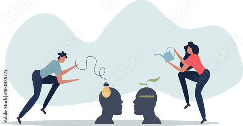 Mentorship or advice from mentor for personal development.Skills growth using guidance and coaching to implement idea in employee head .person's life situation and his activities.