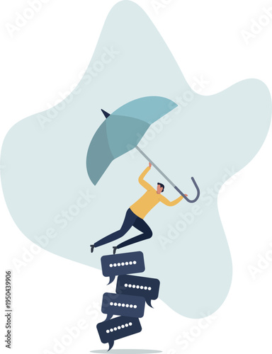 Chat dialogue, talk or discussion, conversation or communication to success, teamwork meeting or debate to get solution, opinion message concept.person's life situation and his activities.