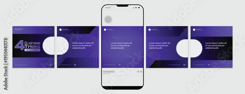 Set of Instagram Carousel Post, editable social media instagram carousel post, modern and creative business carousel post template, eps 10