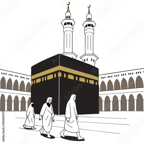 A black and gold building with people walking around it