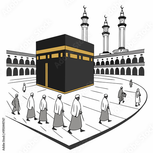 A black and gold building with people walking around it