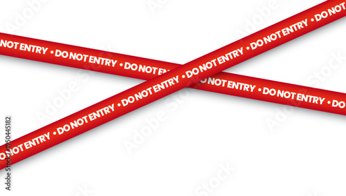 Do not cross warning tape safety barrier security restriction sign caution hazard vector illustration design element