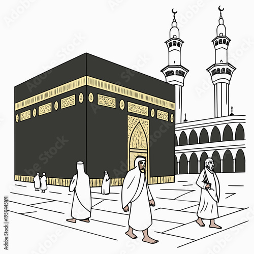 The kaaba and the mosque