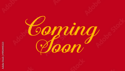 Coming soon text banner announcement promotion teaser message website launch vector illustration design element