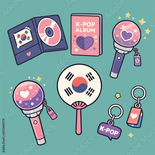 K-Pop Merch Cliparts Pastel