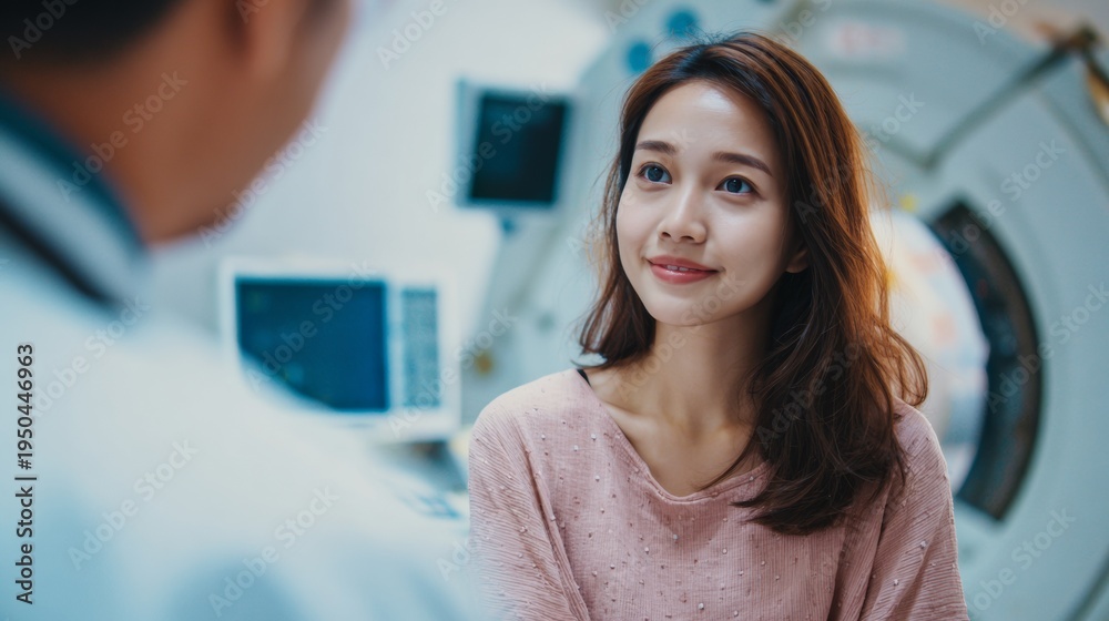 Obraz premium Asian woman visiting the doctor