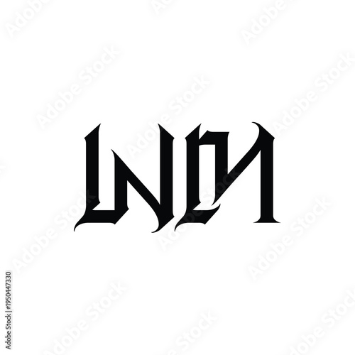 WM monogram logo design letter text name symbol monochrome logotype alphabet character simple logo