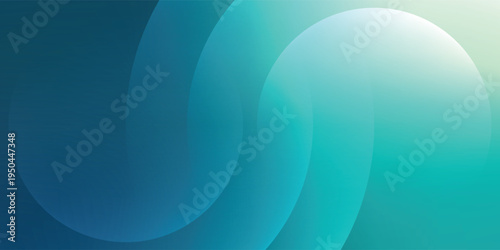 Abstract background with teal and deep blue layered circular curves eps10