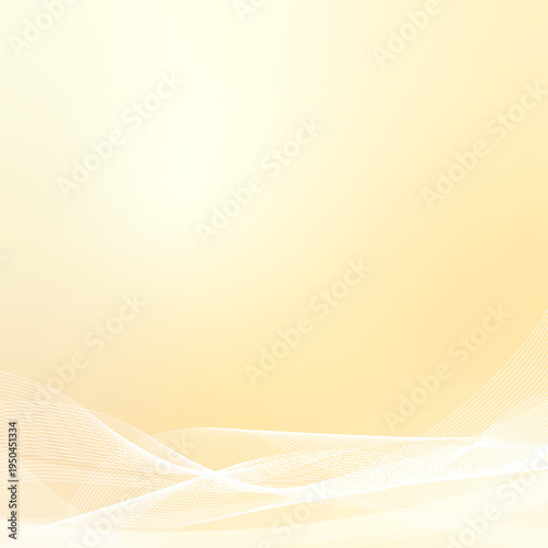 淡いベージュグラデーションのウェーブ背景 透明感のあるビジネス向け 1:1 正方形