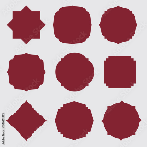 Decorative frames and labels set