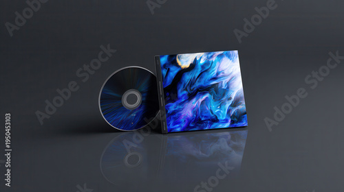High Resolution CD Mockup with Elegant Reflection