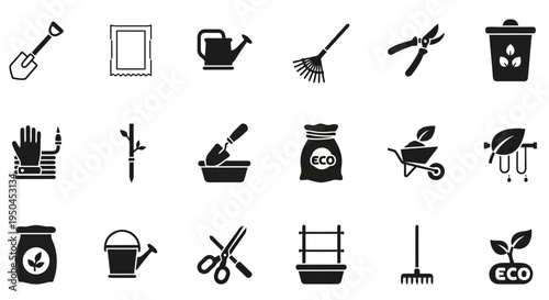  Vector Icons Set of Collection of Eco Environment Icons Set.