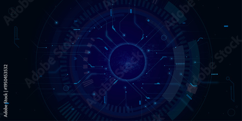 Enter prompt to command AI generate ideas. Generative or search bar on futuristic circuit motherboard. Technology connected blue lines with electronics elements on tech bg.