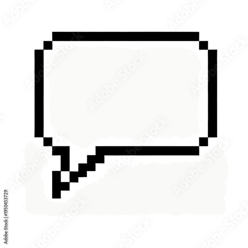 Wallpaper Mural Vector speech bubble illustration with a pixelated design and a prominent shadow Torontodigital.ca