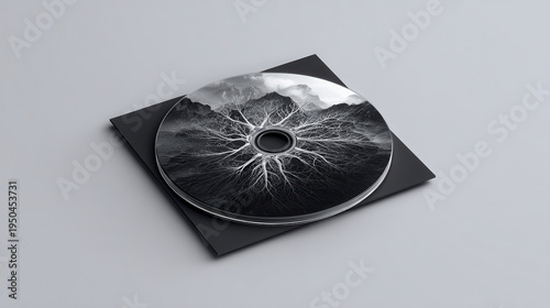 Creative CD Mockup Featuring Reflective Elements