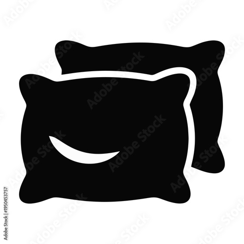 Vector of two rectangular pillows